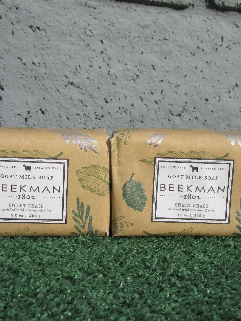 2 Brand New Beekman 1802 Sweet Grass Goat Milk Bar Soap 9 Ounce